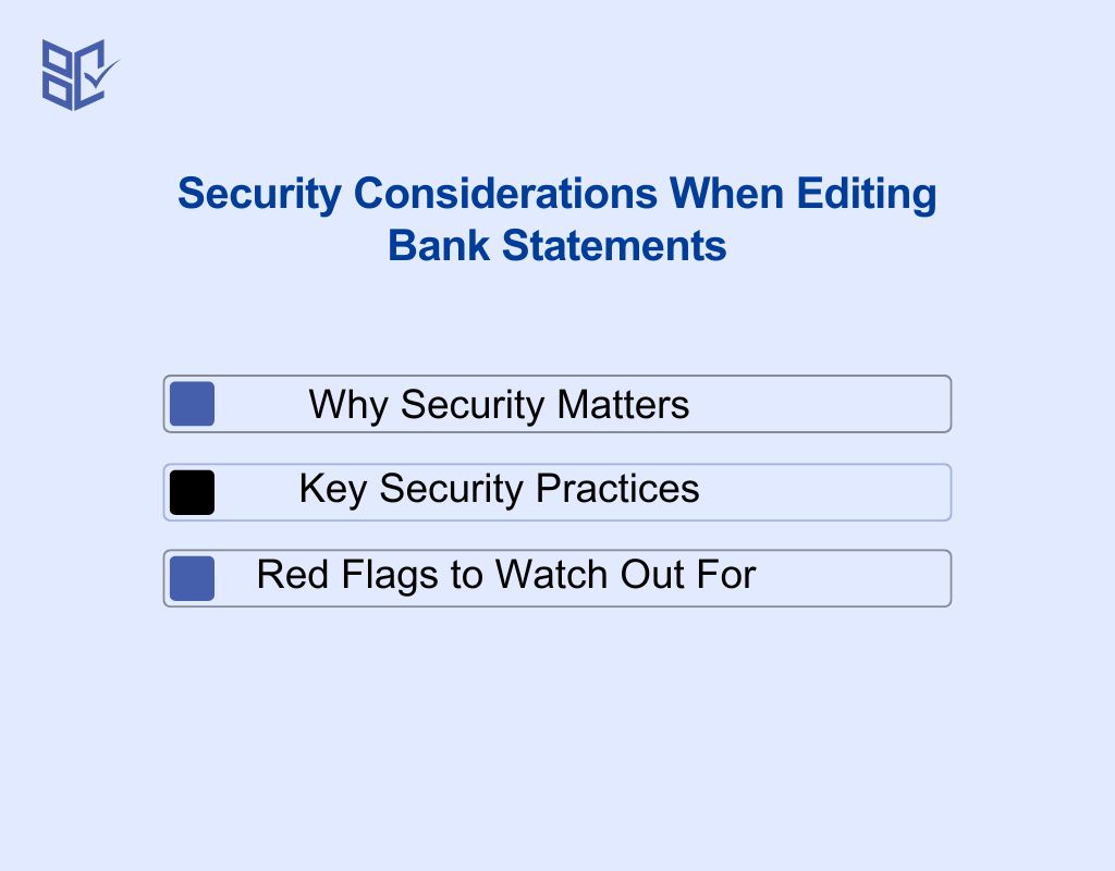 Security Considerations When Editing Bank Statements